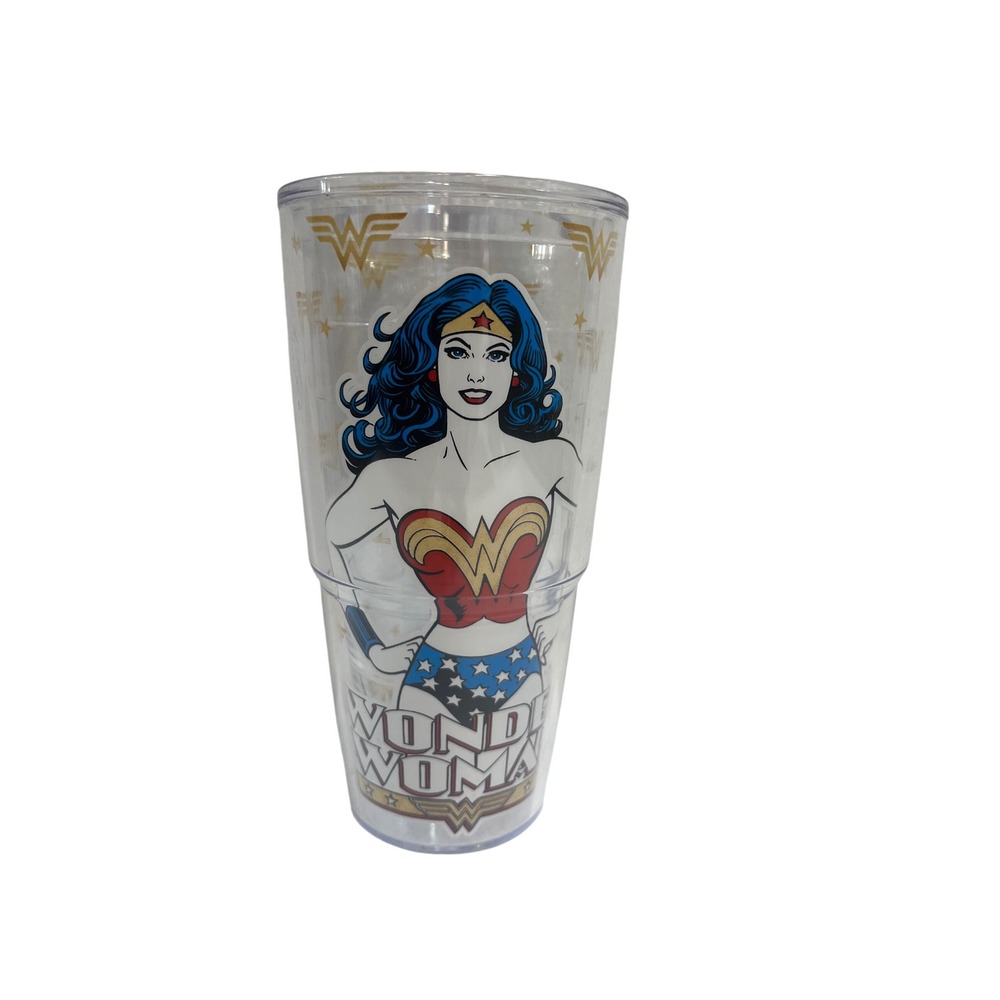 Wonder Woman Tumbler Cup DC Comics Reusable‎ Travel Mug